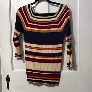 Linda Matthews Striped Knit Top